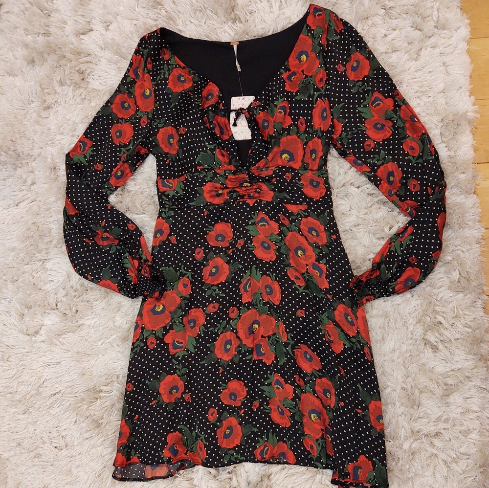 Free People Morning Light Floral Dress 12 NWT - Picture 2 of 8
